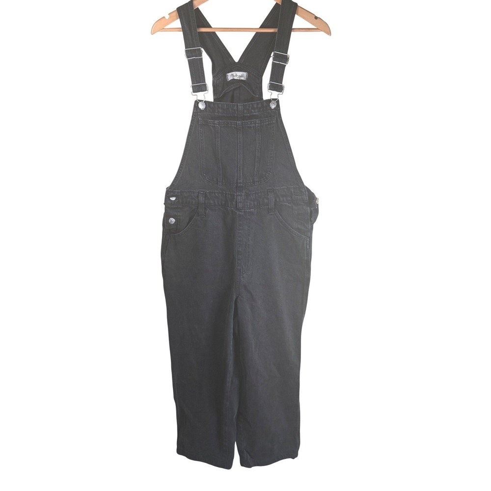 Madewell Denim Straight Leg Criss Cross Overalls Women Size Large Lunar Wash